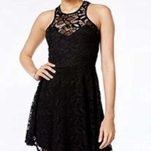 Material Girl Dresses & Skirts - NWT-Women's Lace Illusion Cocktail Dress-Black